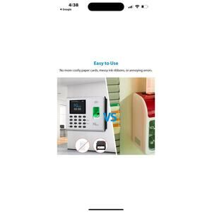 NGTeco Time Clocks for Employees Small Business WiFi Biometric Fingerprint Time